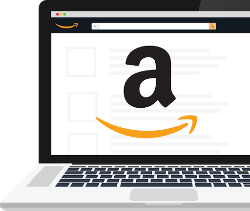 Amazon on a Laptop Screen Graphics